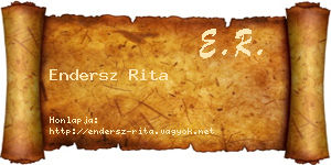 Endersz Rita névjegykártya