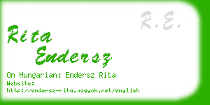 rita endersz business card